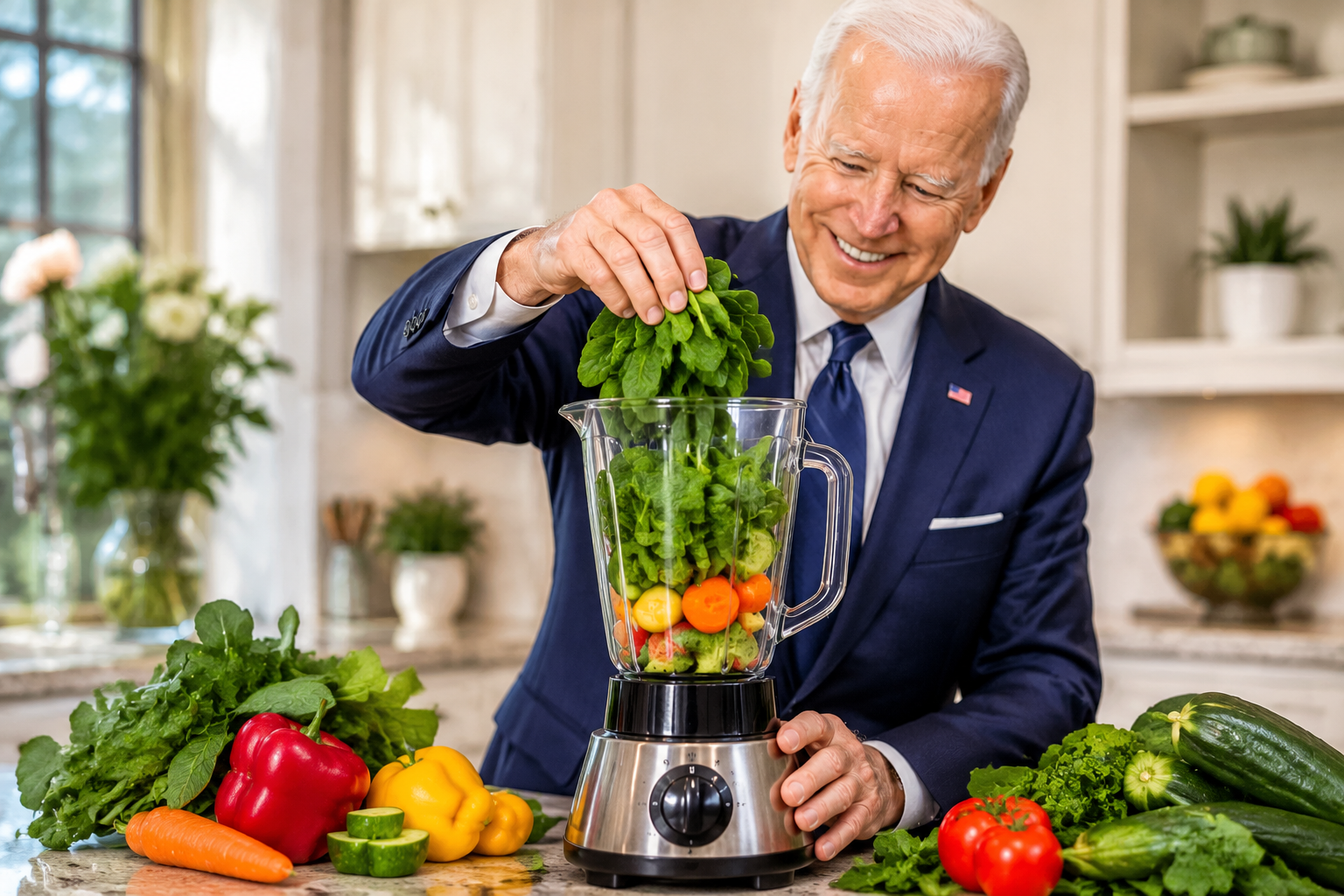 Why Does the President Put Vegetables in His Blender